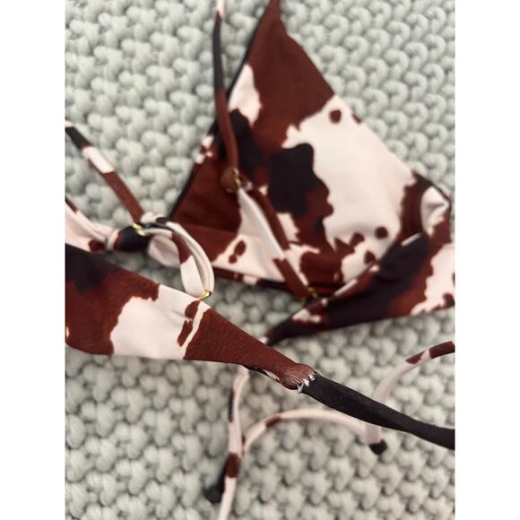 Skatie• ‘Sarah’ Bikini Top in DALLAS Cow Print - Picture 8 of 17